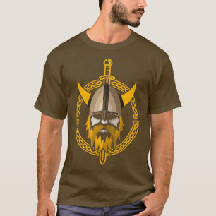 Proud Viking Warrior mit Bart Helmet T-Shirt