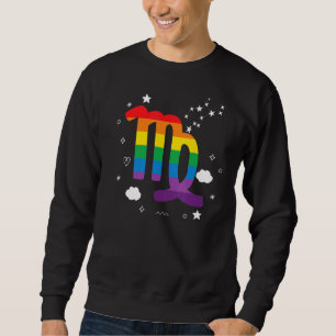 Proud Virgo Astrologie Zodiac Sign Horoscope Rainb Sweatshirt