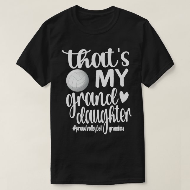 Proud Volleyball Grandma Volleyball Player Oma T-Shirt (Design vorne)