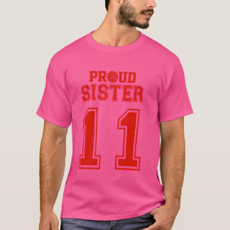 Proud Volleyball Sister Number 11 R T-Shirt