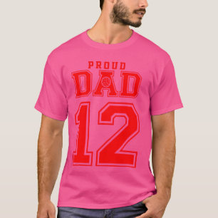 Proud Volleyball Vater Nummer 12 R T-Shirt