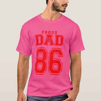Proud Volleyball Vater Nummer 86 R T-Shirt