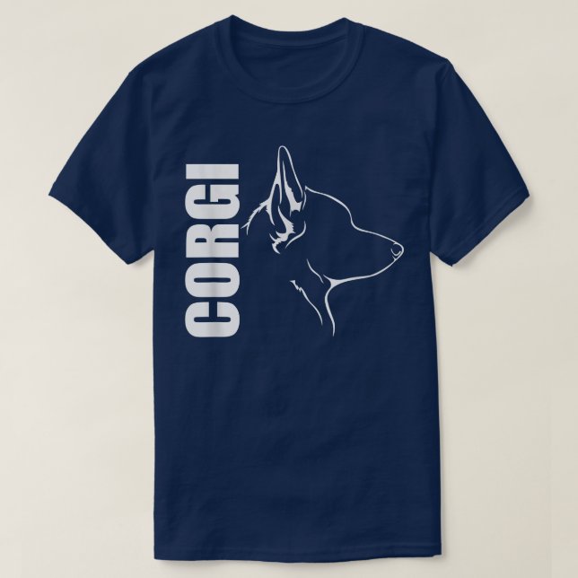 Proud Welsh Corgi Profile Dog Breed Dog 1128 T-Shirt (Design vorne)