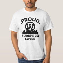 Proud WordPress Lover White T - Shirt for Men