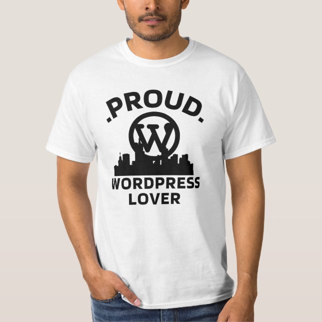 Proud WordPress Lover White T - Shirt for Men (Vorderseite)