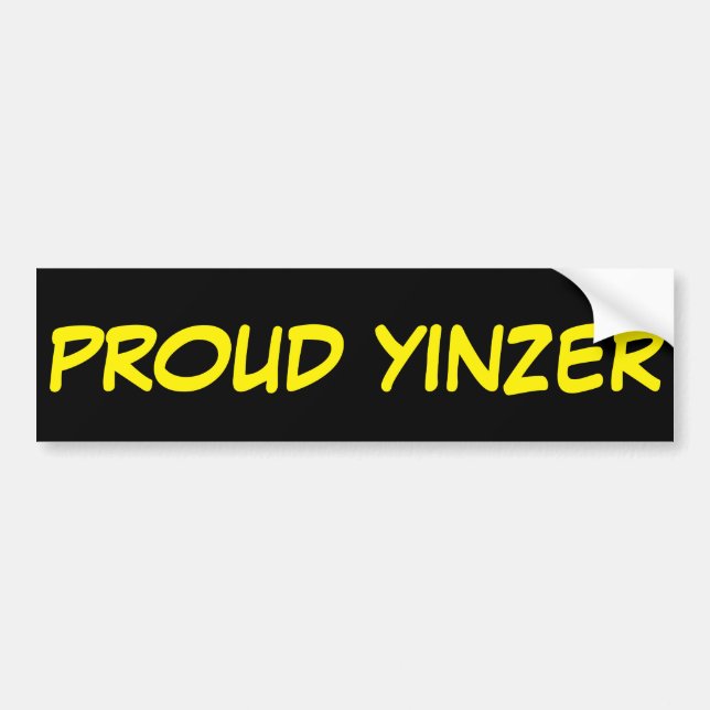 PROUD YINZER AUTOAUFKLEBER (Vorne)
