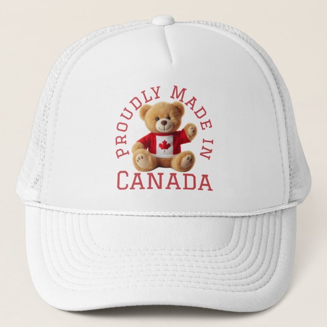 Proudding Made in Canada mit Teddy Bear Truckerkappe (Vorderseite)