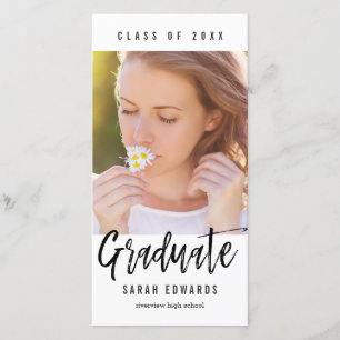 Proudly Brushed Abschluss Foto Card Ankündigung