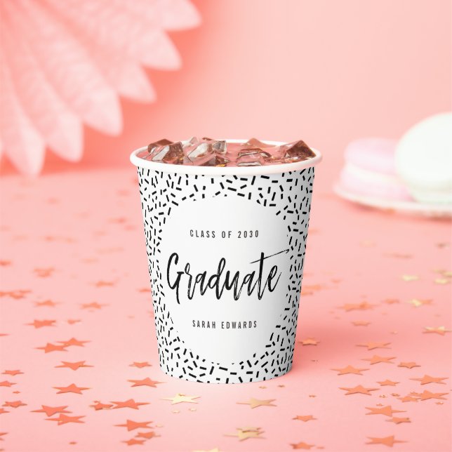 Proudly Brushed Graduation Party Paper Cup Pappbecher (Insitu)
