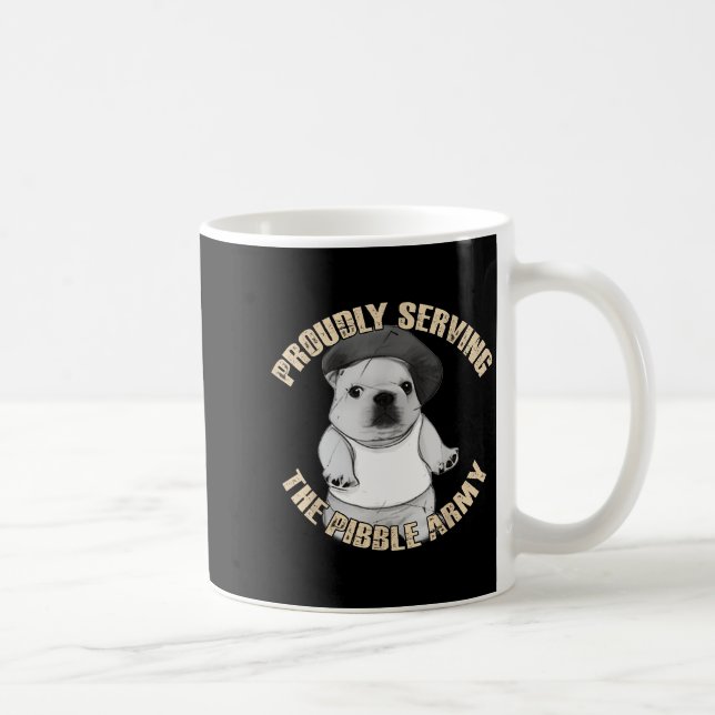Proudly Serving The Bble Army Funny Meme Dog  Kaffeetasse (Rechts)