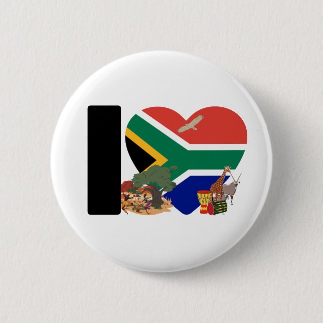Proudly South African - For real South Africans! Button (Vorderseite)