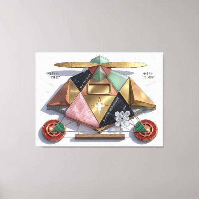 Proun-Artefakt: Die Astral-Pilot-Geometrie Leinwanddruck (Vorderseite)