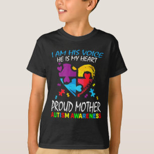 Pround Autismus Mama Herz Mutter Puzzle Piece Auti T-Shirt