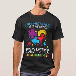 Pround Autismus Mama Herz Mutter Puzzle Piece Auti T-Shirt