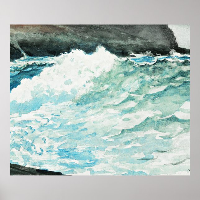 Prouts Neck, Kunstmalerei von Winslow Homer, Poster (Vorne)