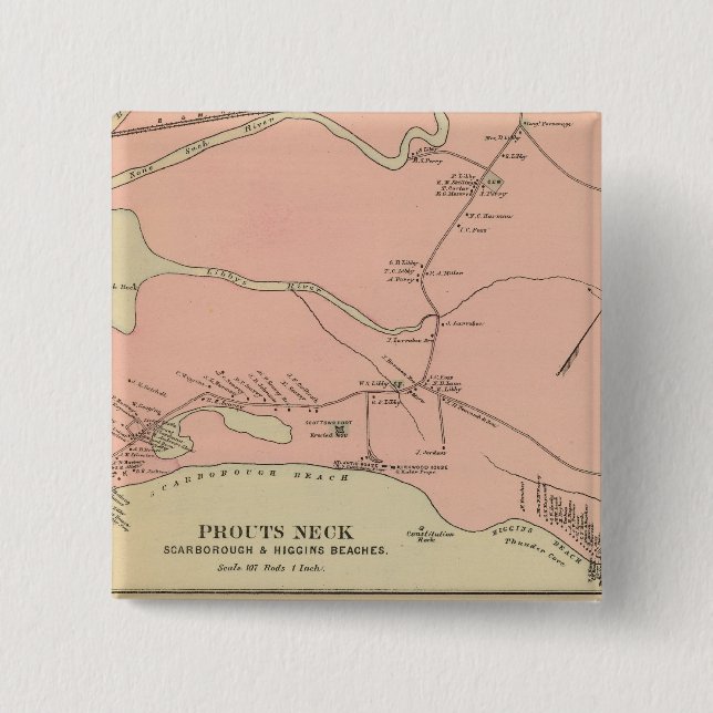 Prouts Neck Scarborough, Higgins Strände Button (Vorderseite)