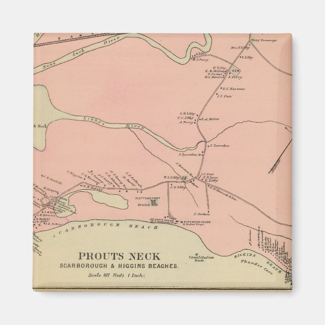 Prouts Neck Scarborough, Higgins Strände Magnet (Vorne)