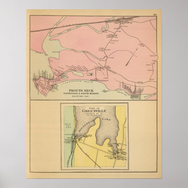 Prouts Neck Scarborough, Higgins Strände Poster (Vorne)