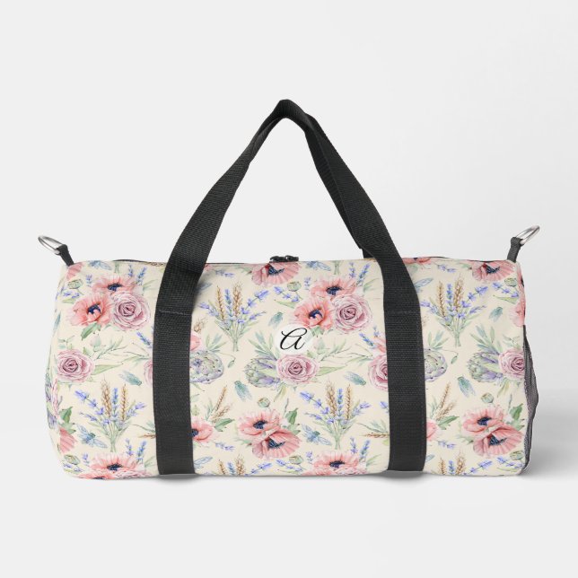 Provence Bloral Print Cut Nähtasche Duffle Bag (Vorderseite)