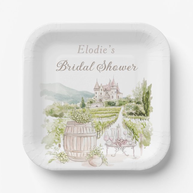 Provence Elegante Pappteller (Vorderseite)