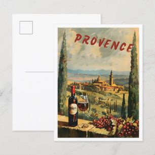 Provence France Classic Art Retro Postkarte