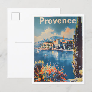 Provence France Classic Art Retro Postkarte
