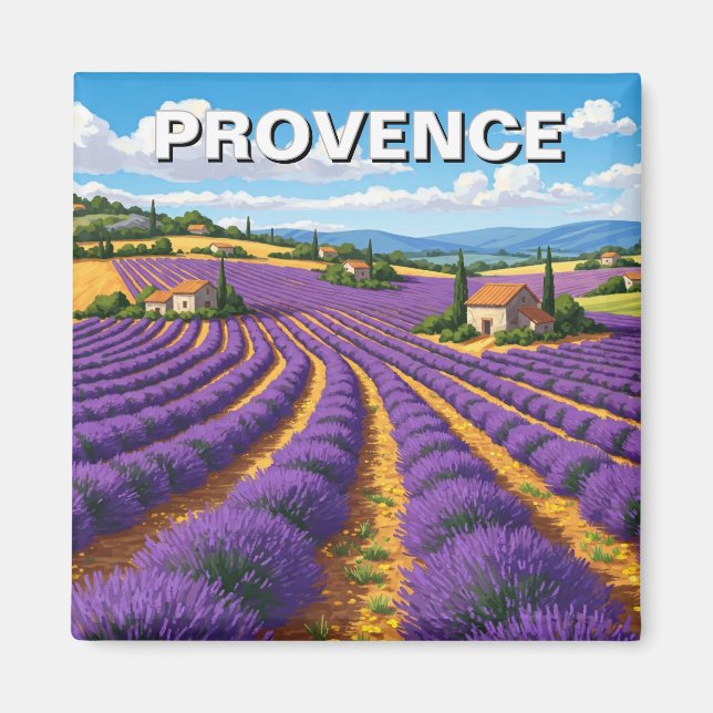 Provence France Lavender Fields Travel Magnet (Vorne)