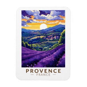 Provence France Lavender Travel Art Vintag Magnet