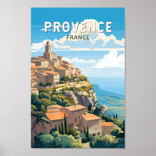 Provence France Travel Art Vintag Poster