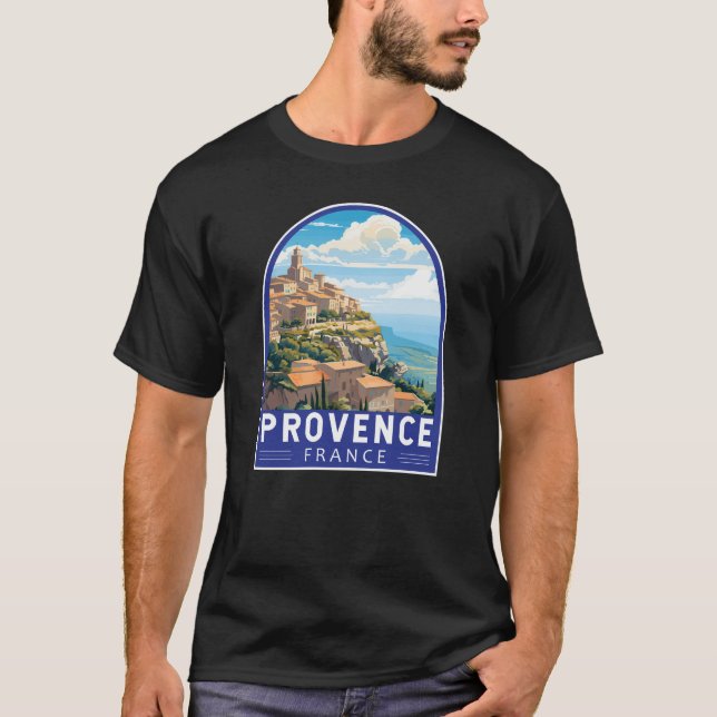 Provence France Travel Art Vintag T-Shirt (Vorderseite)