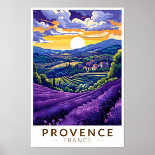 Provence Frankreich Lavendel Reise Kunst Vintage Poster