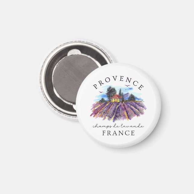 Provence Frankreich – Lavendelfelder Magnet (Vorderseite/Rückseite)