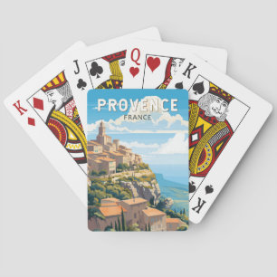 Provence Frankreich Reise Kunst Vintage Spielkarten