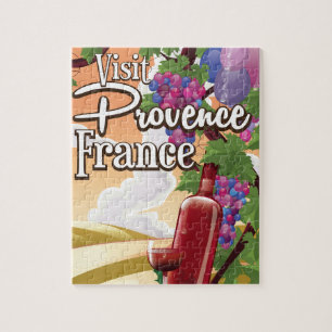 Provence Frankreich Weinberg Reiseplakat Puzzle