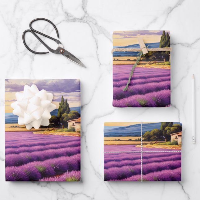 Provence Geschenkpapier Set (Vorderseite)