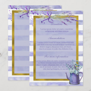 Provence Lavender Lila Blume Blumenzehen Einladung