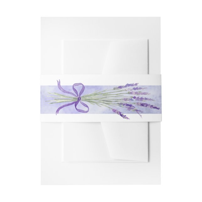 Provence Lavender Lila Blume Blumenzehen Einladungsbanderole (Vorderseite Beispiel)