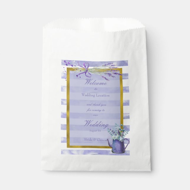 Provence Lavender Lila Blume Blumenzehen Geschenktütchen (Vorderseite)