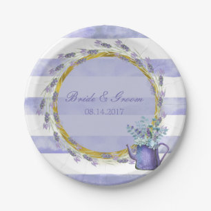 Provence Lavender Lila Blume Blumenzehen Pappteller