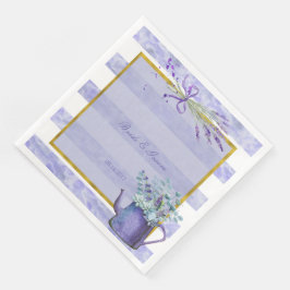 Provence Lavender Lila Blume Blumenzehen Serviette