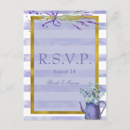 Provence Lavender Lila Blume Hochzeit RSVP Einladungspostkarte