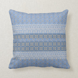 Provence Mixed Patterns Blau und Taupe Kissen