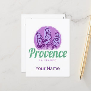 Provence Retro Lavender Französische Riviera Frank Feiertagspostkarte