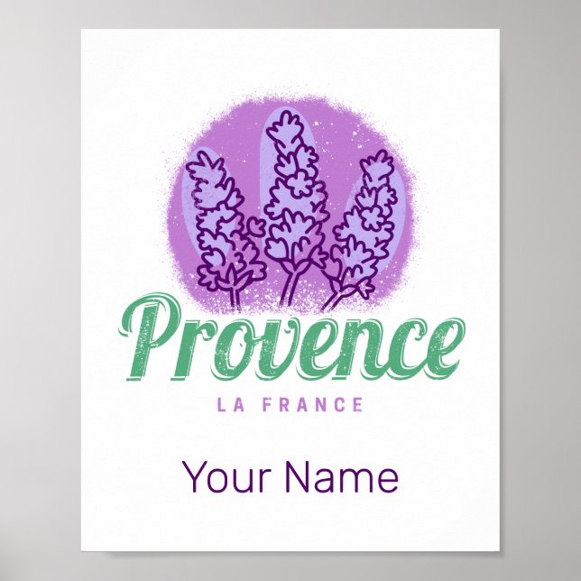 Provence Retro Lavender Französische Riviera Frank Poster (Vorne)