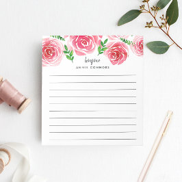 Provence-Rose | Personalisiert Linde Notizblock