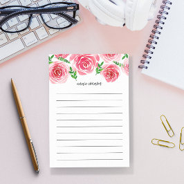 Provence-Rose | Personalisiert Linde Post-it Klebezettel