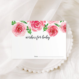 Provence-Rose | Wünsche für eine Babykarte Hinweiskarte