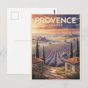Provenz Frankreich Vintage Reise Postkarte