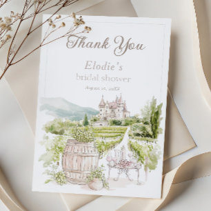 Provenzalisch elegante Château französische Countr Dankeskarte