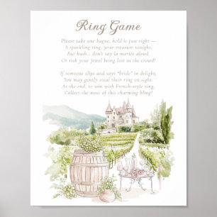 Provenzalische Schloss Französische Landring-Spiel Poster